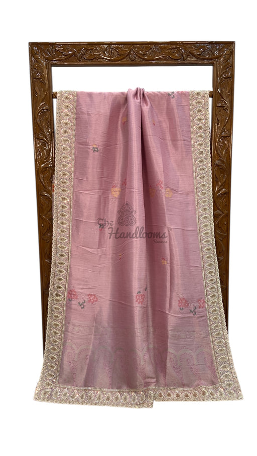 Banarasi Brocade Silk Saree with Exquisite Handwork - The Handlooms