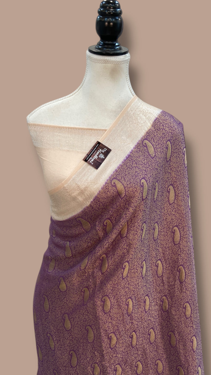 Pure Chiffon Khaddi Banarasi Saree - The Handlooms