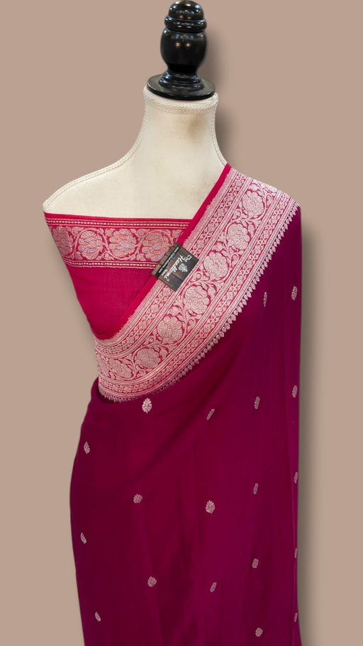 Pure Georgette Handloom Banarasi Saree - The Handlooms