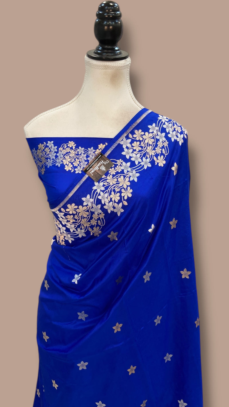 Pure Katan Silk Banarasi Handloom Saree - All Over Kadua Motifs