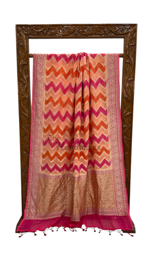 Khaddi Georgette Handloom Banarasi Saree - The Handlooms