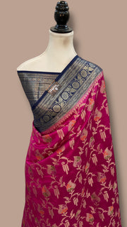 Pure Chiniya Silk Handloom Banarasi Saree - The Handlooms