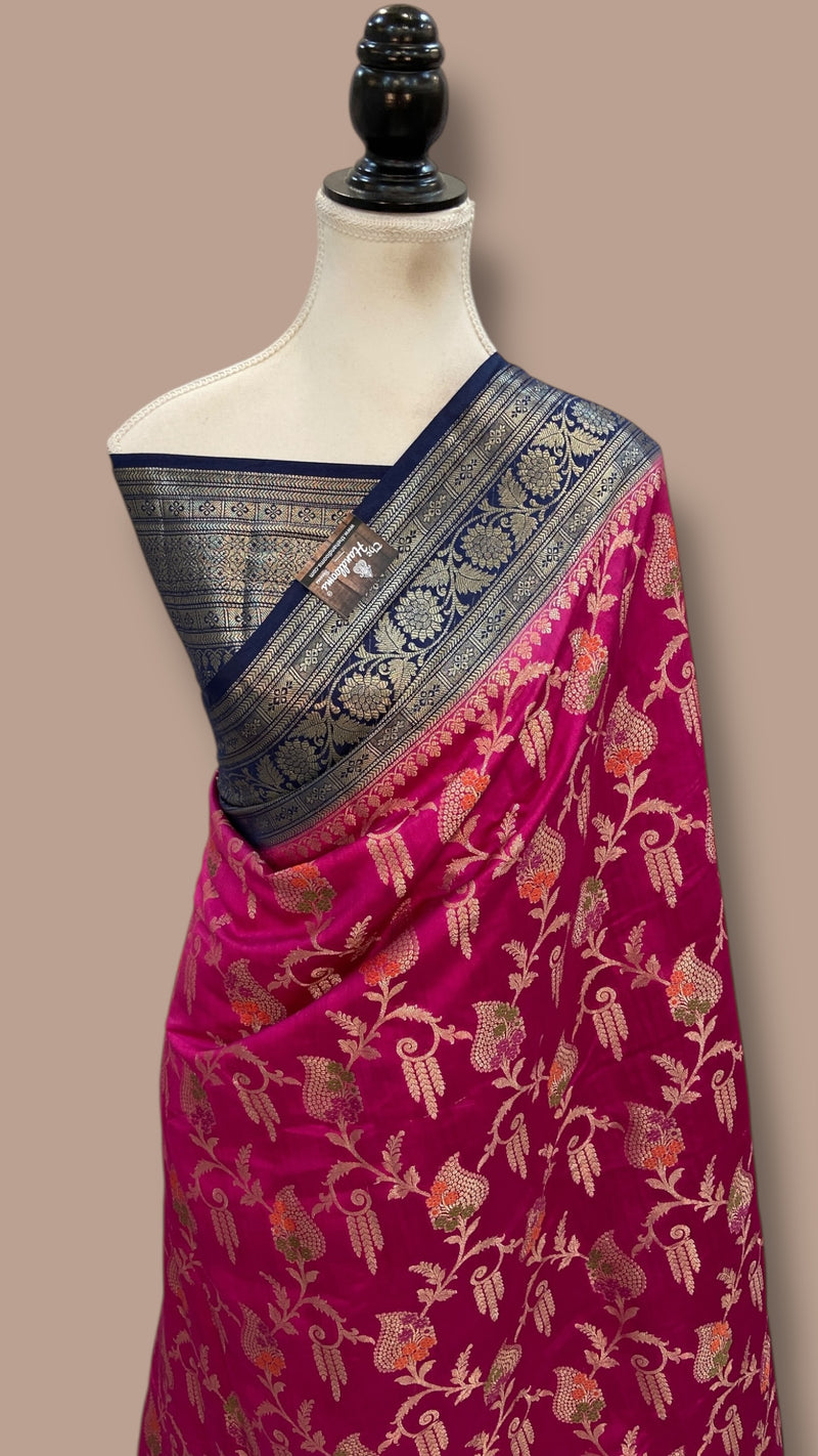 Pure Chiniya Silk Handloom Banarasi Saree - The Handlooms