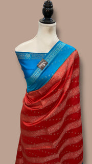 Pure Chiniya Silk Handloom Banarasi Saree - The Handlooms