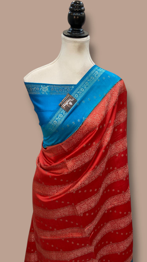 Pure Chiniya Silk Handloom Banarasi Saree - The Handlooms