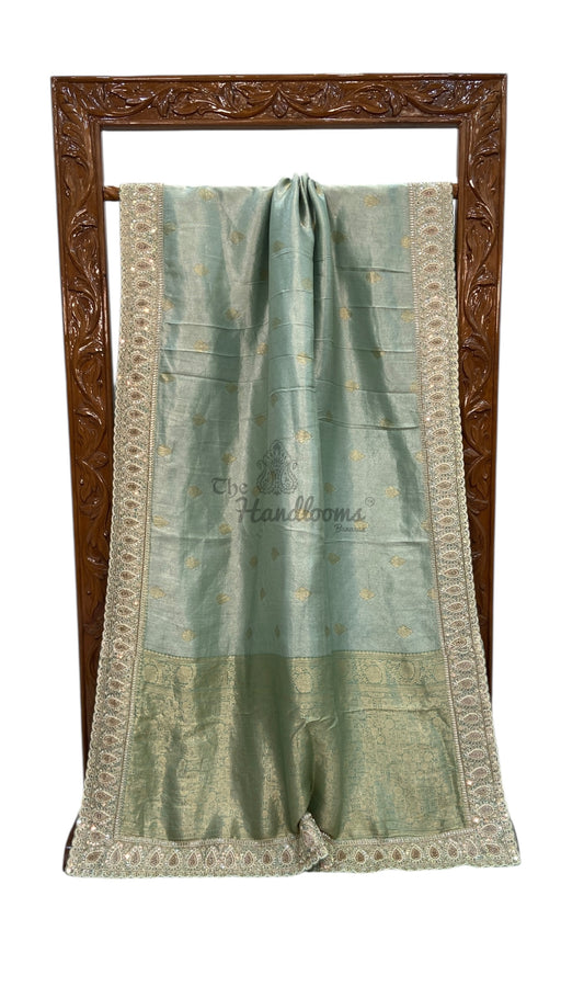 Banarasi Brocade Silk Saree with Exquisite Handwork - The Handlooms