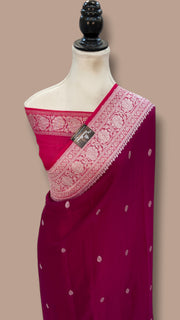 Pure Georgette Handloom Banarasi Saree - The Handlooms