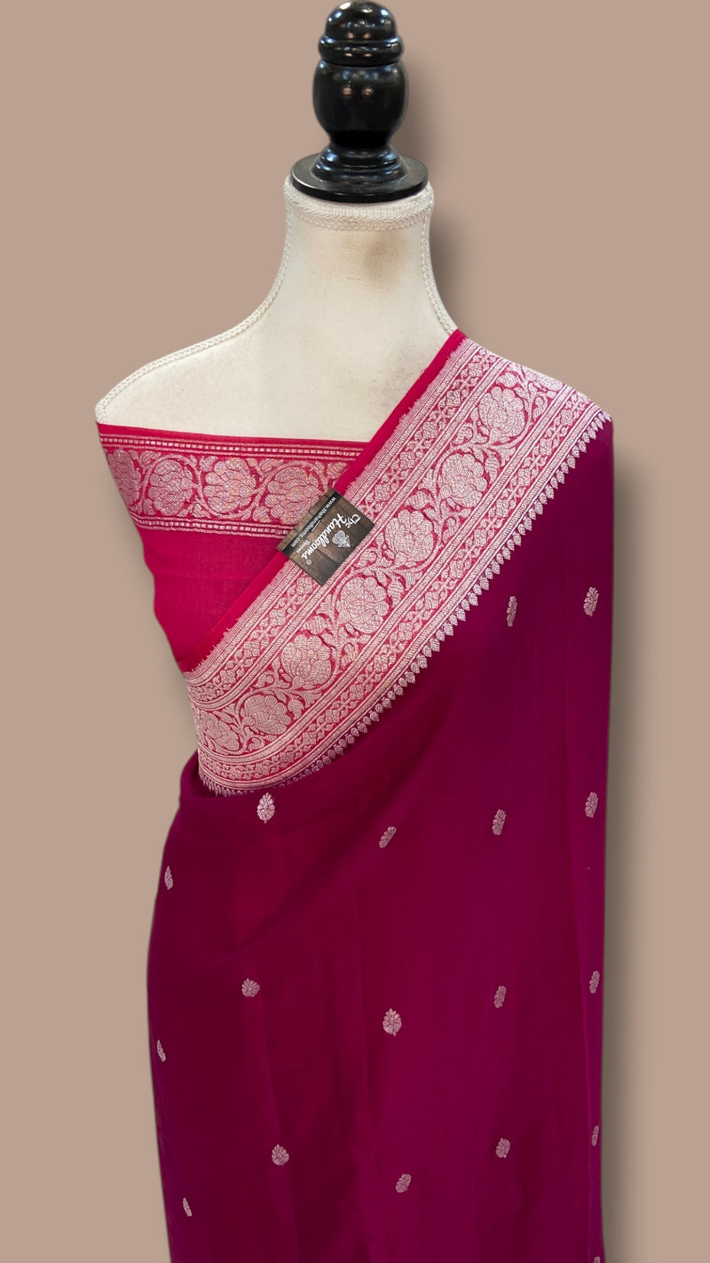 Pure Georgette Handloom Banarasi Saree - The Handlooms