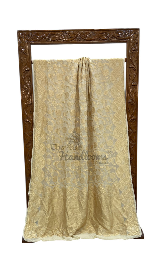 Khaddi Georgette Handloom Banarasi Saree - The Handlooms