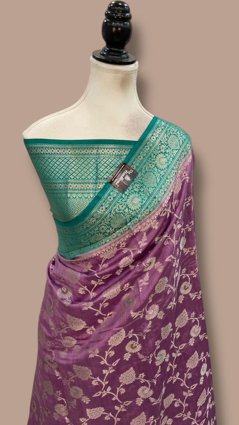 Pure Chiniya Silk Handloom Banarasi Saree - The Handlooms