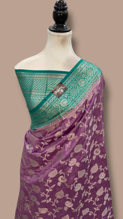 Pure Chiniya Silk Handloom Banarasi Saree - The Handlooms