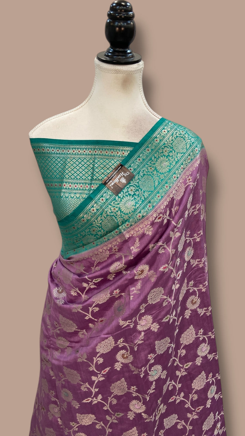 Pure Chiniya Silk Handloom Banarasi Saree - The Handlooms