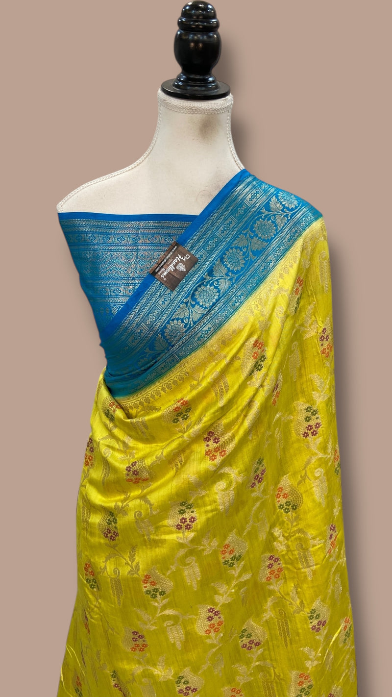 Pure Chiniya Silk Handloom Banarasi Saree - The Handlooms