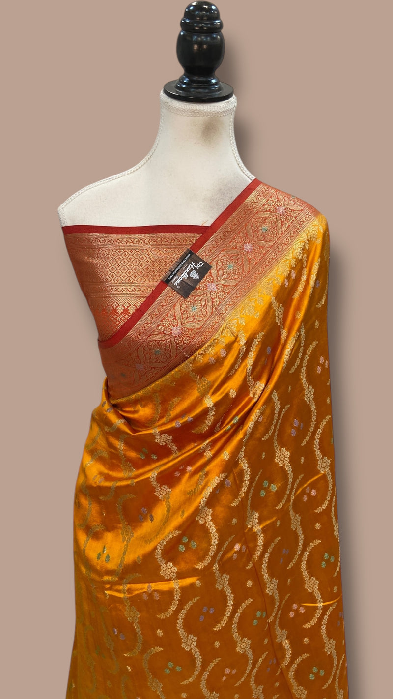 Pure Dupion Silk Banarasi Saree - The Handlooms