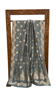 Pure Katan Silk Banarasi Handloom Saree - All Over Sona Roopa Jaal Work - The Handlooms