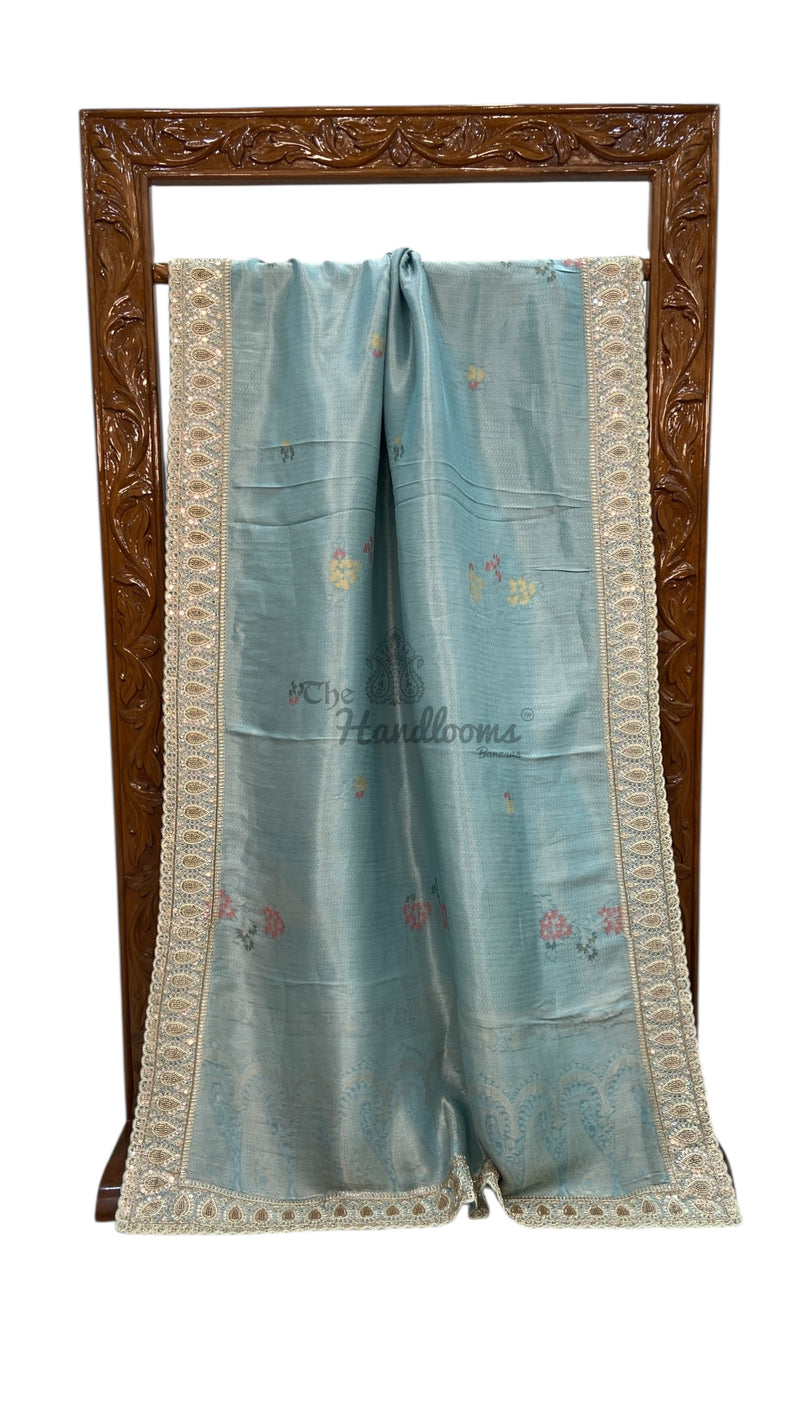 Banarasi Brocade Silk Saree with Exquisite Handwork - The Handlooms