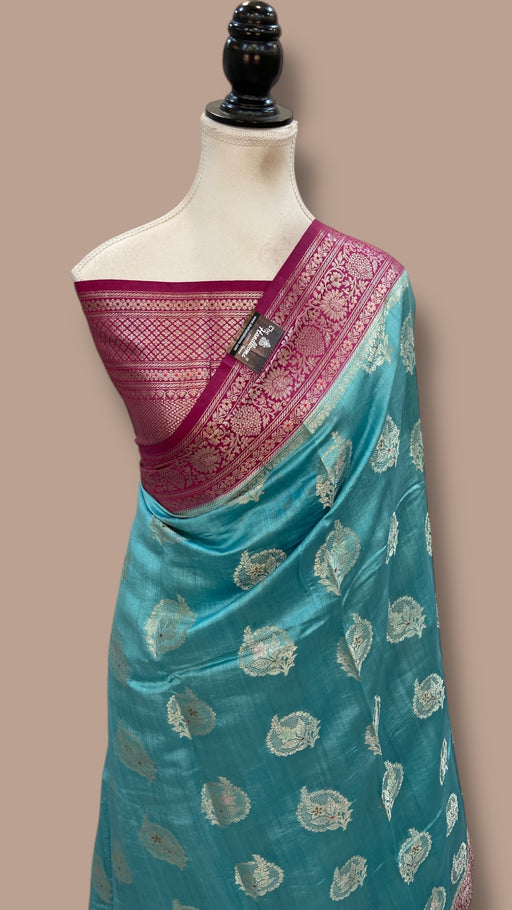 Pure Chiniya Silk Handloom Banarasi Saree - The Handlooms