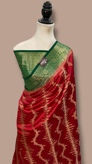 Pure Dupion Silk Banarasi Saree - The Handlooms