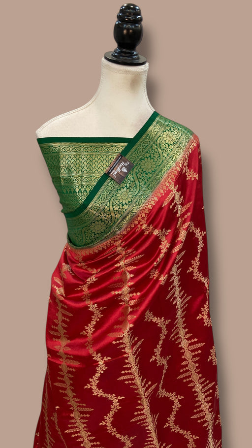 Pure Dupion Silk Banarasi Saree - The Handlooms