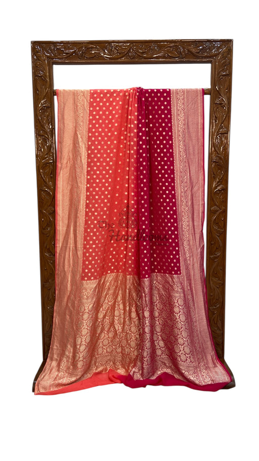 Khaddi Georgette Handloom Banarasi Saree - The Handlooms