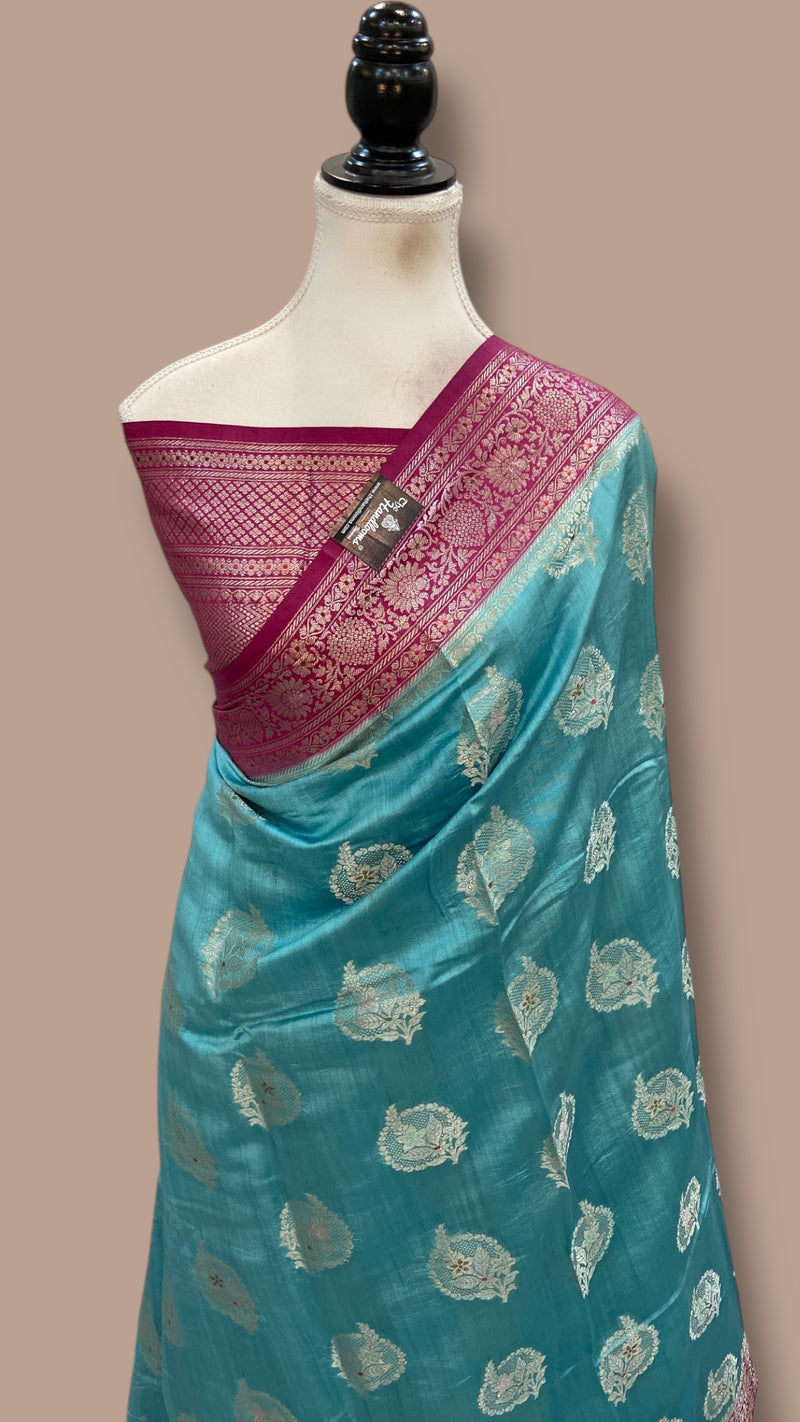 Pure Chiniya Silk Handloom Banarasi Saree - The Handlooms
