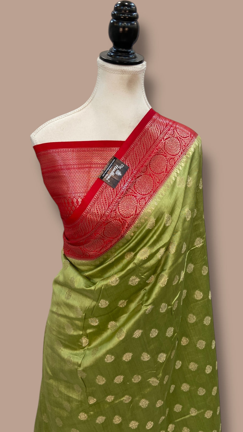 Pure Chiniya Silk Handloom Banarasi Saree - The Handlooms