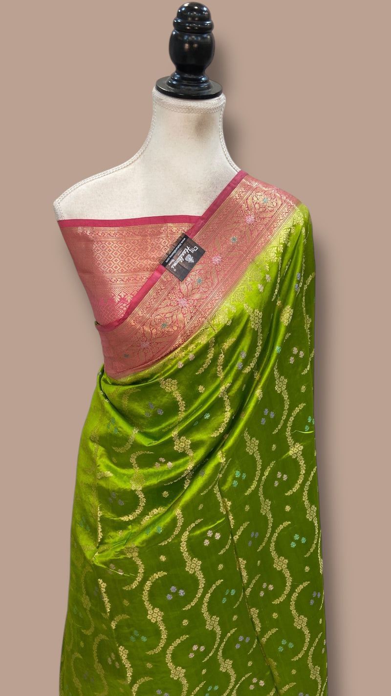Pure Dupion Silk Banarasi Saree - The Handlooms