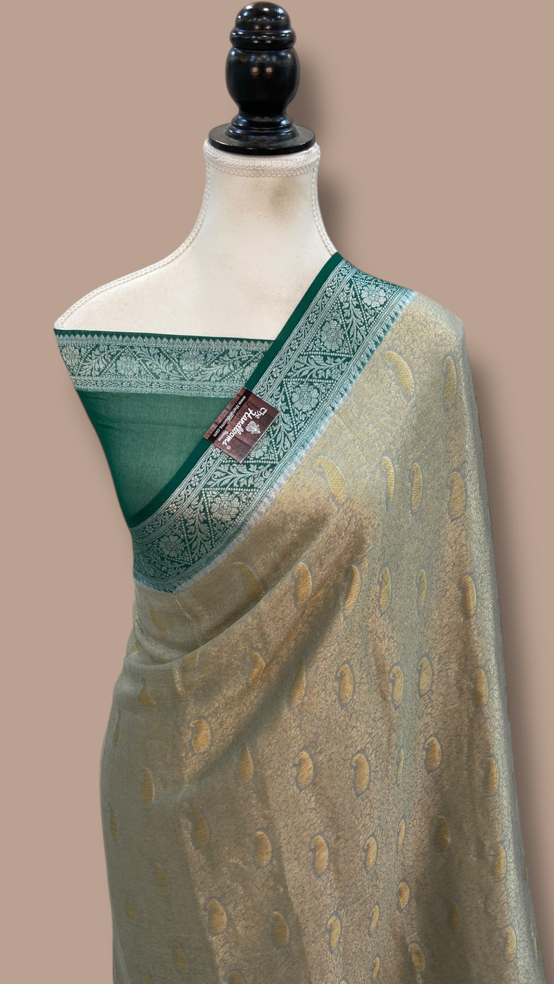 Pure Chiffon Khaddi Banarasi Saree - The Handlooms