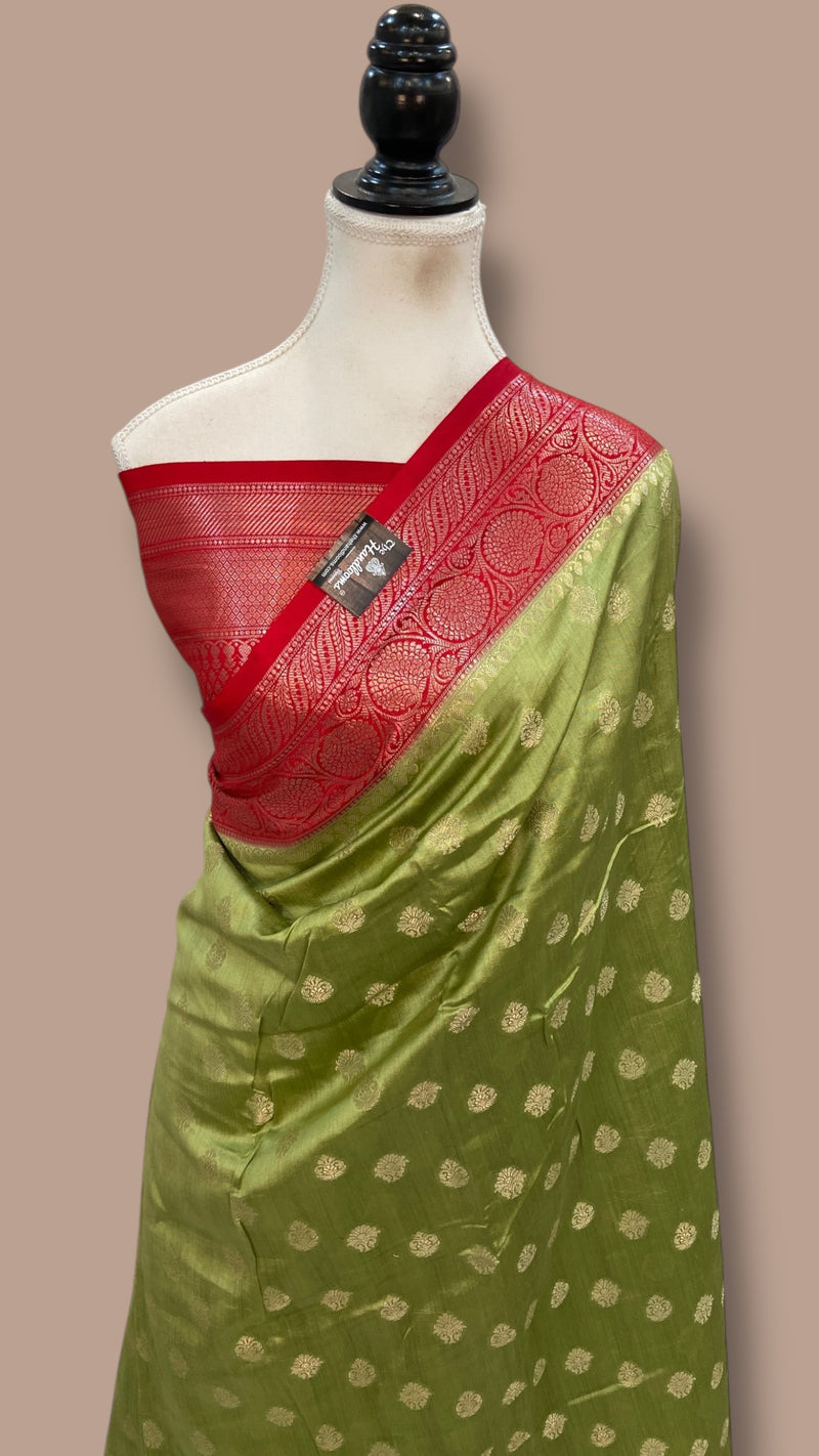 Pure Chiniya Silk Handloom Banarasi Saree - The Handlooms