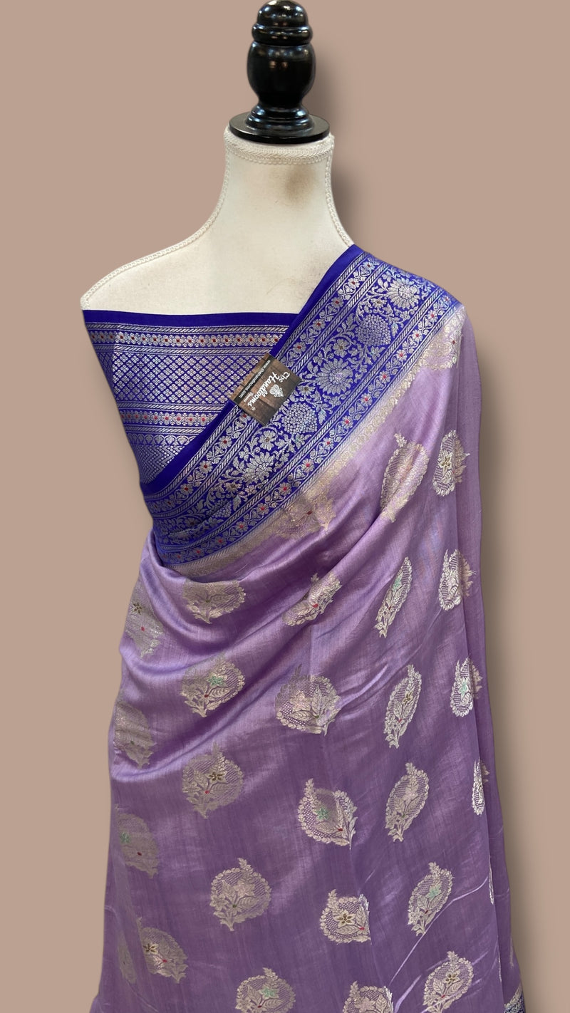 Pure Chiniya Silk Handloom Banarasi Saree - The Handlooms