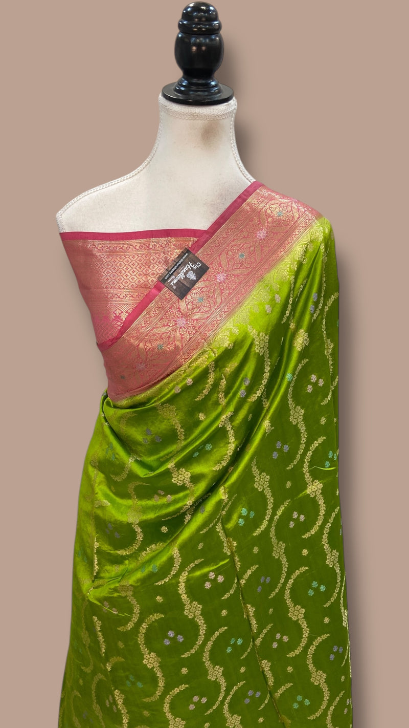 Pure Dupion Silk Banarasi Saree - The Handlooms