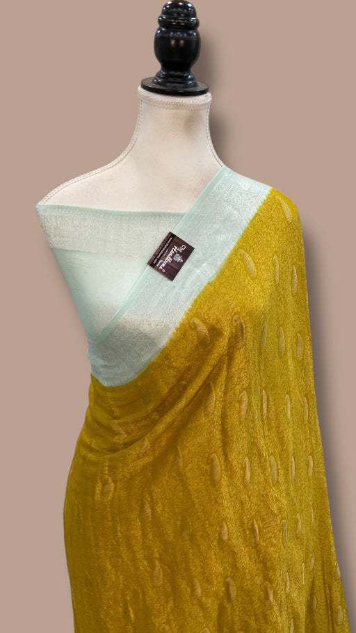 Pure Chiffon Khaddi Banarasi Saree - The Handlooms