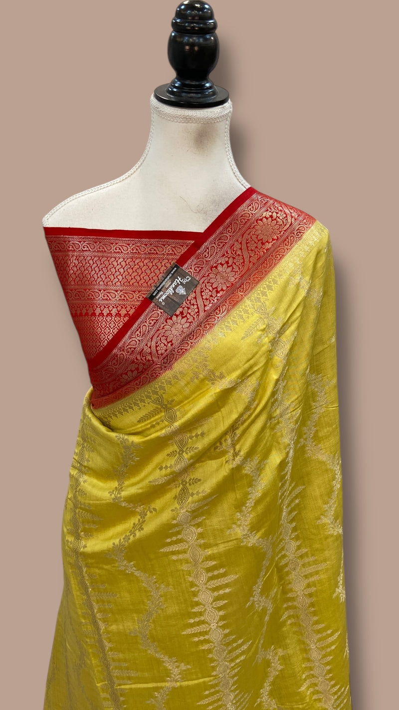 Pure Chiniya Silk Handloom Banarasi Saree - The Handlooms