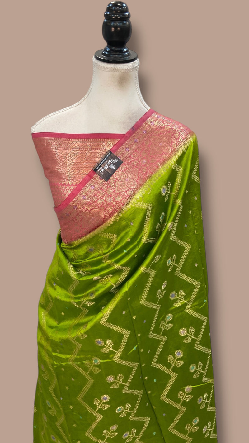 Pure Dupion Silk Banarasi Saree - The Handlooms
