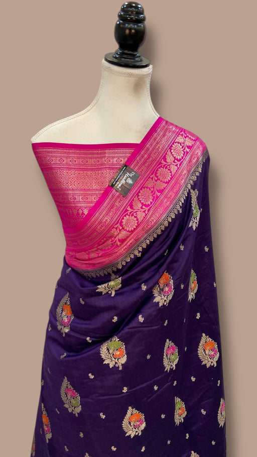 Pure Chiniya Silk Handloom Banarasi Saree - The Handlooms