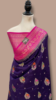 Pure Chiniya Silk Handloom Banarasi Saree - The Handlooms