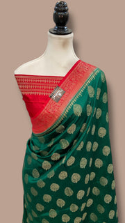 Pure Chiniya Silk Handloom Banarasi Saree - The Handlooms