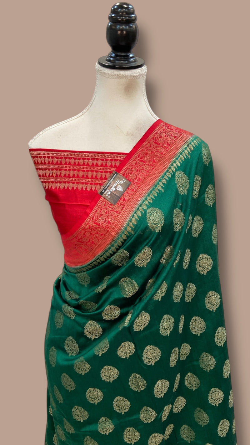 Pure Chiniya Silk Handloom Banarasi Saree - The Handlooms