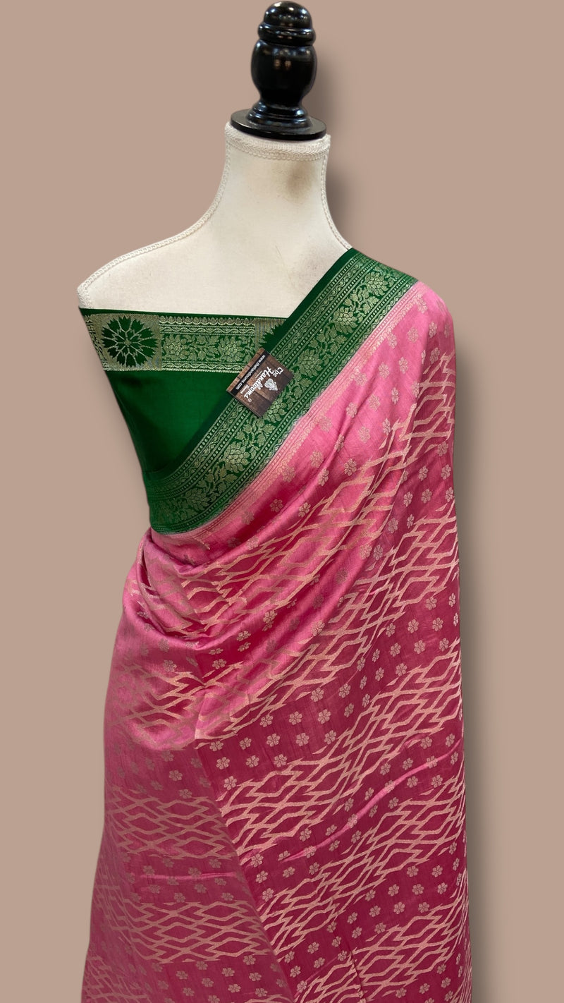 Pure Chiniya Silk Handloom Banarasi Saree - The Handlooms