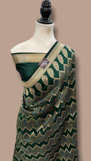 Pure Katan Silk Banarasi Handloom Saree - All over Jaal Work With Meenakari - The Handlooms
