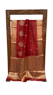Pure Kora Tissue Handloom Banarasi Saree - Handwork - The Handlooms