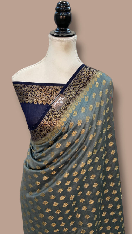 Pure Chiniya Silk Khaddi Handloom Banarasi Saree - The Handlooms