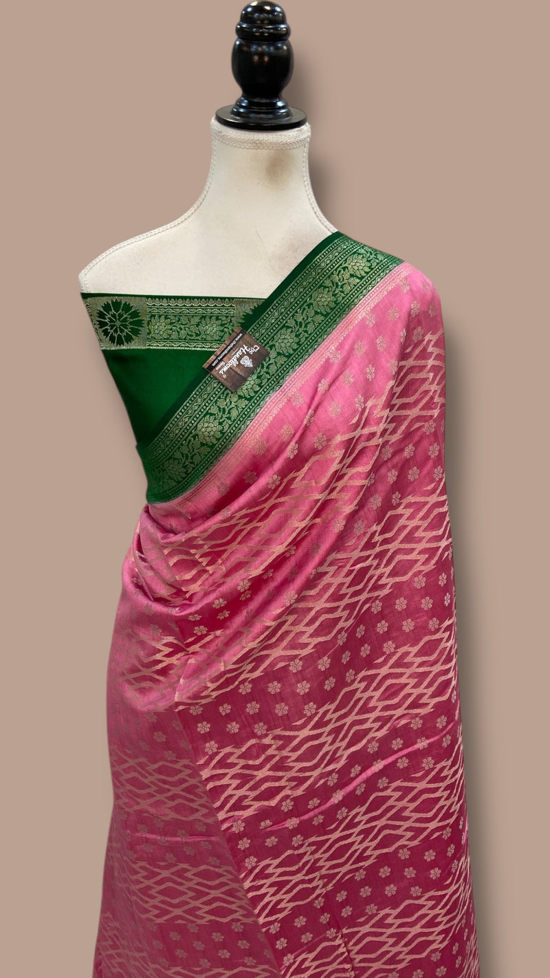 Pure Chiniya Silk Handloom Banarasi Saree - The Handlooms
