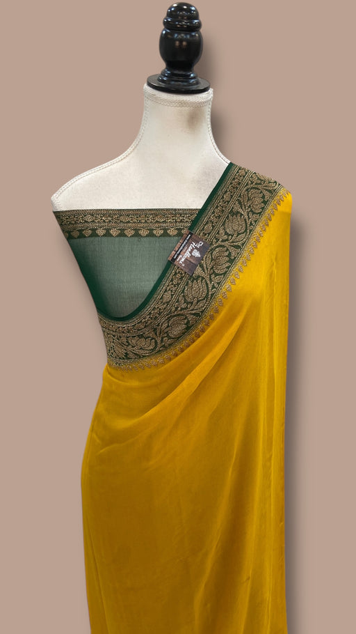 Pure Georgette Handloom Banarasi Saree - The Handlooms