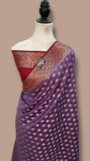 Pure Chiniya Silk Khaddi Handloom Banarasi Saree - The Handlooms