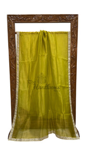 Pure Kora Tissue Handloom Banarasi Saree With Lace - The Handlooms