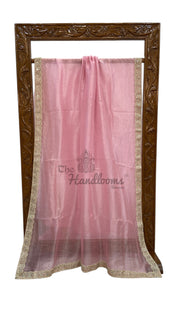 Pure Kora Tissue Handloom Banarasi Saree With Lace - The Handlooms