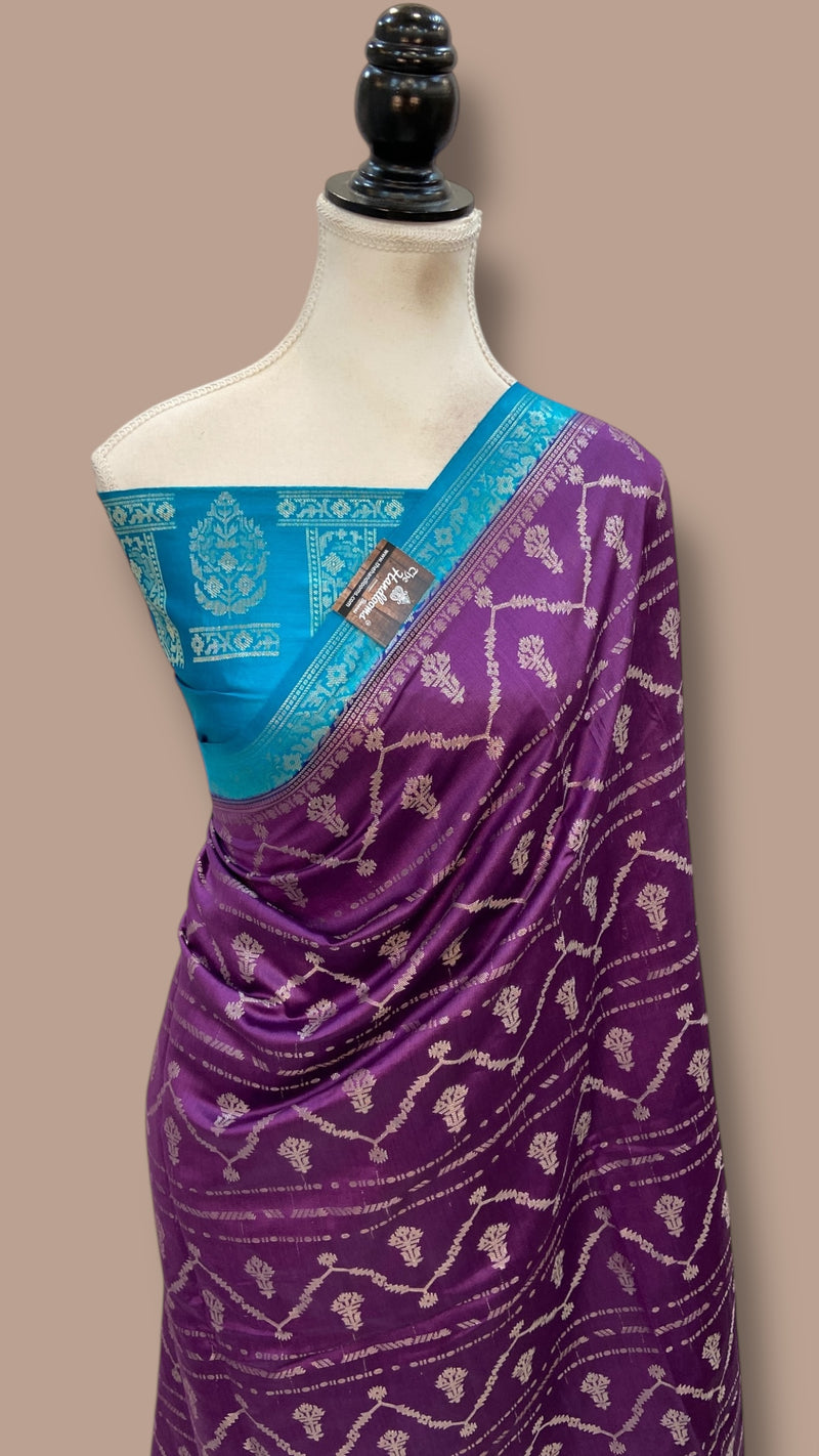 Pure Chiniya Silk Handloom Banarasi Saree - The Handlooms
