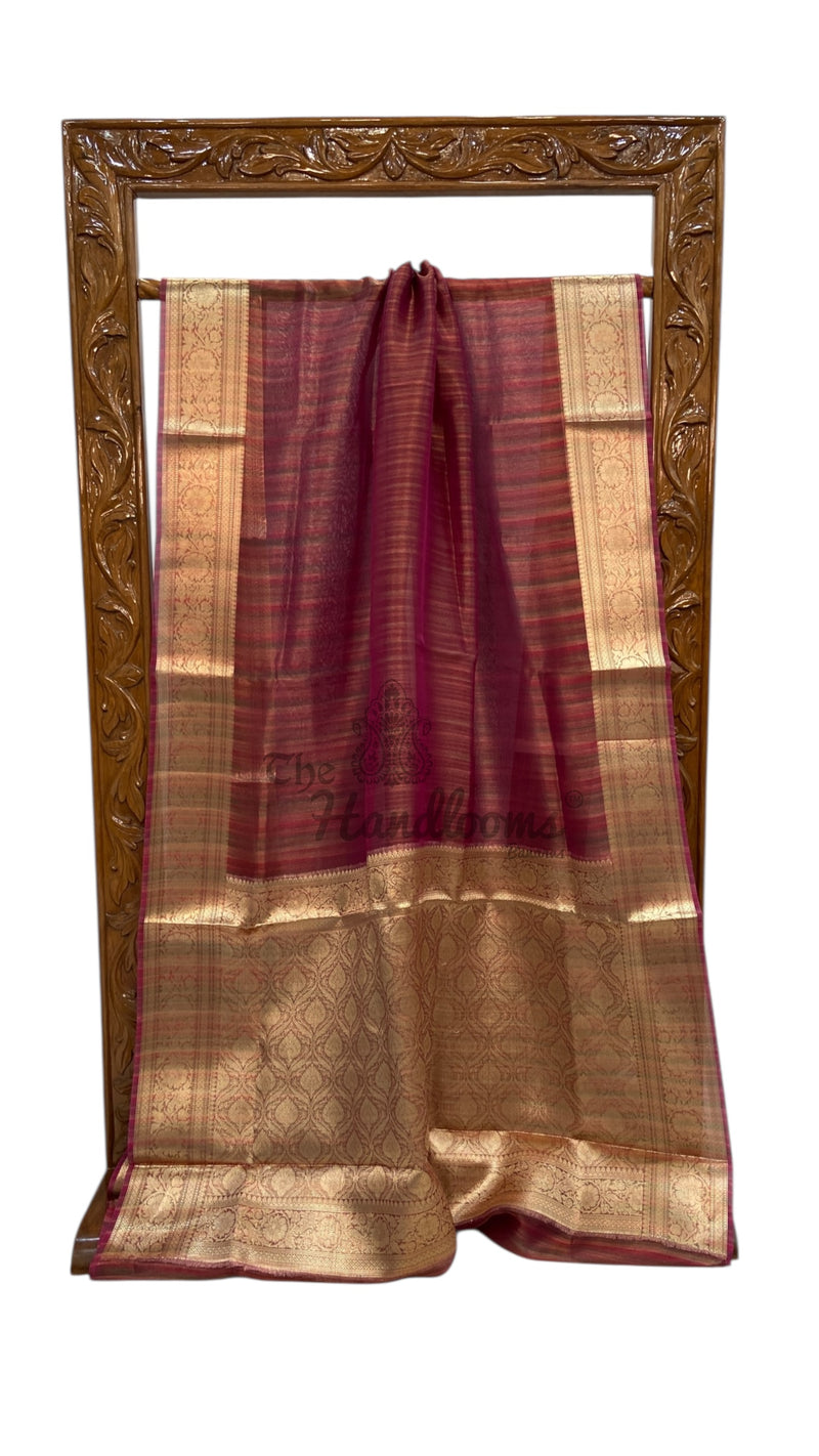 Pure Kora Tissue Handloom Banarasi Saree