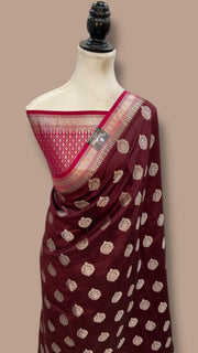Pure Chiniya Silk Handloom Banarasi Saree - The Handlooms